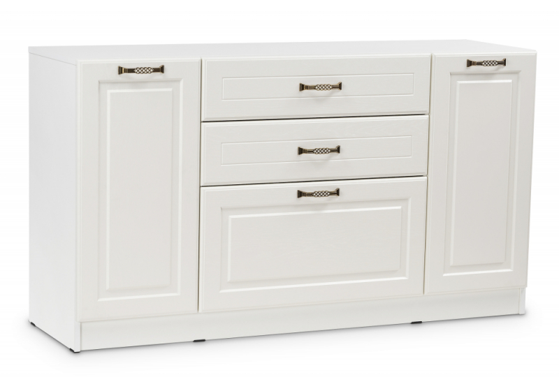 Комод Ливерпуль белый / ясень ваниль НМ-1012-100 (140x41,4x78,3). 