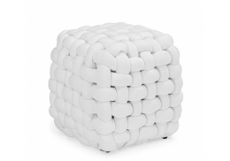 Банкетка Akura-П белый велюр (47x47x43)