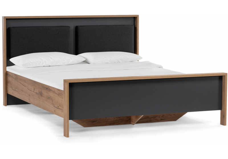 Кровать Тхан 180х200 дуб крафт золотой / антрацит (). 