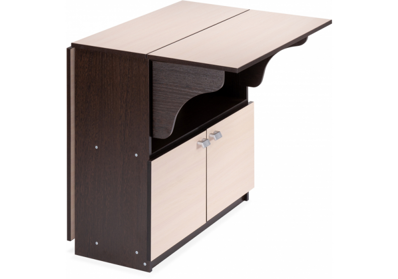 Стол деревянный Симоне венге / дуб молочный (35x75,5). 