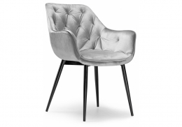 Стул на металлокаркасе Remo light gray (60x66x82)