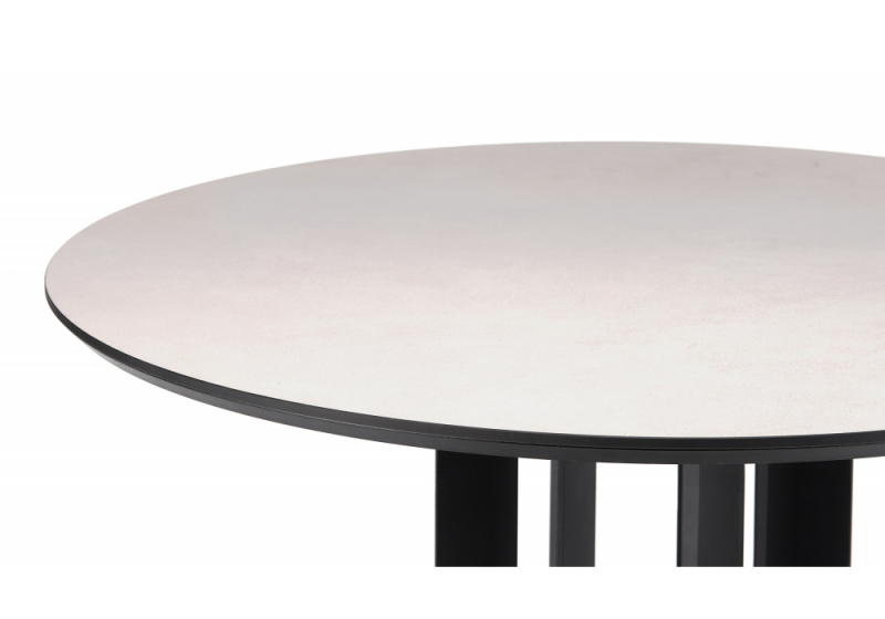 Керамический стол Шелдон 110 krater perla repose / черный (110x75)