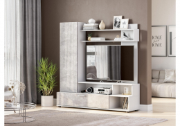 Готовая гостиная Nigel белый / цемент светлый (150x38x153,5)